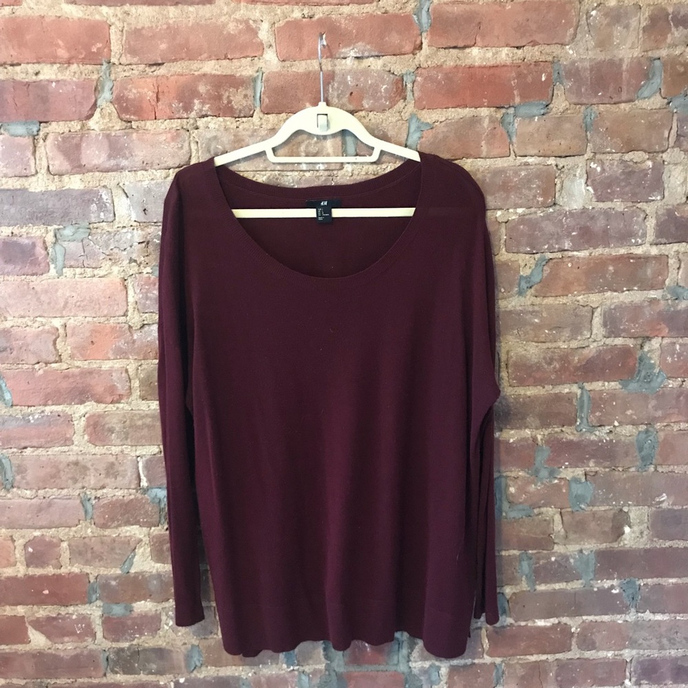 H&M Boxy Maroon Sweater - L